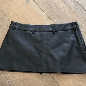 Edikted Black Faux Leather Skirt small